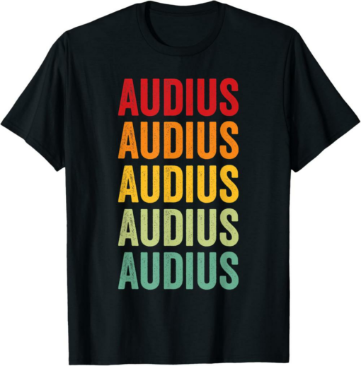 Audius T-Shirt Crypto Rainbow Text Design