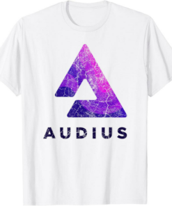 Audius T-Shirt Vintage AUDIO Crypto Distressed Logo