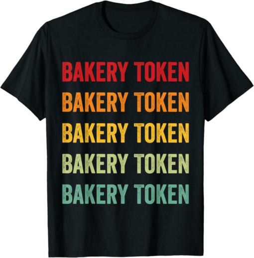 BakeryToken T-Shirt Crypto Rainbow Text Design