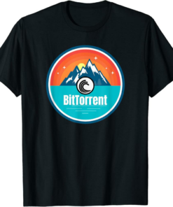 BitTorrent T-Shirt BTT Crypto Mountain Vintage Retro