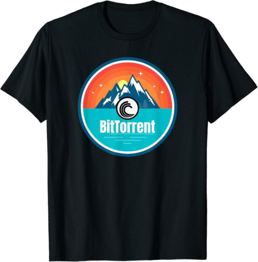 BitTorrent T-Shirt BTT Crypto Mountain Vintage Retro