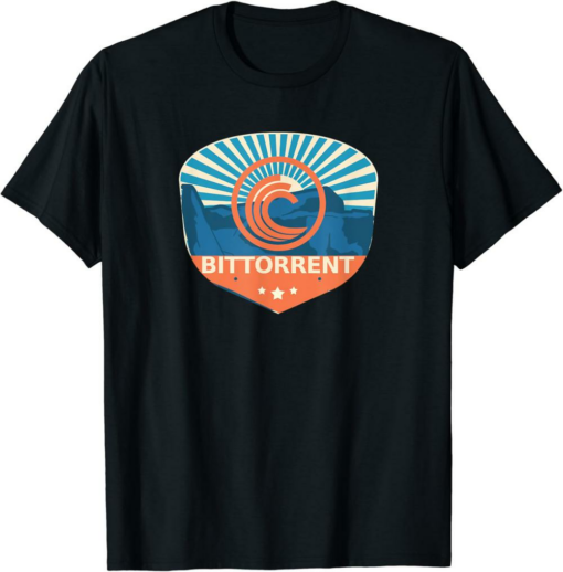 BitTorrent T-Shirt BTT Mountain Sunset Sunrise Lake