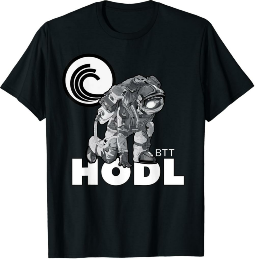 BitTorrent T-Shirt HODL BTT Crypto Moon Man Astronaut