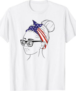 BitTorrent T-Shirt USA Flag BTT Crypto Woman Glasses