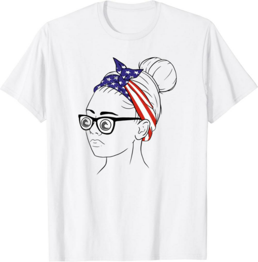 BitTorrent T-Shirt USA Flag BTT Crypto Woman Glasses