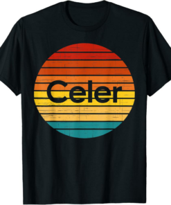 Celer T-Shirt Crypto Vintage Retro Sunset Design 60s 70s