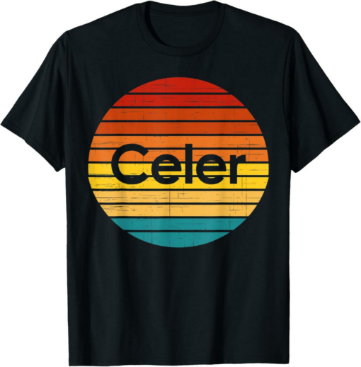 Celer T-Shirt Crypto Vintage Retro Sunset Design 60s 70s