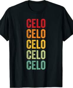 Celo T-Shirt Crypto Rainbow Text Design