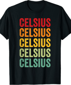 Celsius T-Shirt Crypto Rainbow Text Design