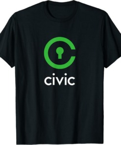 Civic T-Shirt CVC Project Logo Cryptocurrency Blockchain