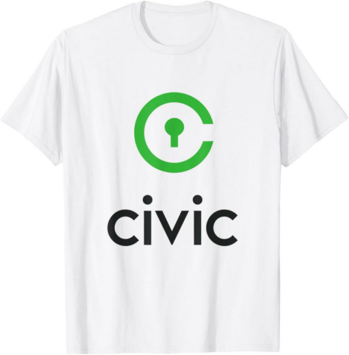 Civic T-Shirt Coin Cryptocurrency CVC Crypto