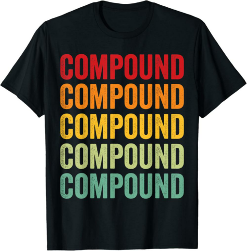 Compound T-Shirt Crypto Rainbow Text Design