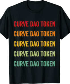 Curve DAO Token T-Shirt Crypto Rainbow Text Design