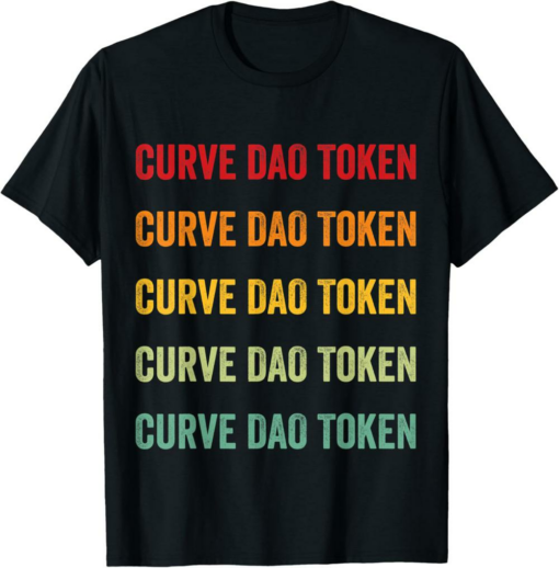 Curve DAO Token T-Shirt Crypto Rainbow Text Design