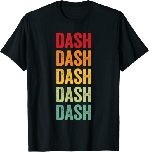 Dash T-Shirt Crypto Rainbow Text Design