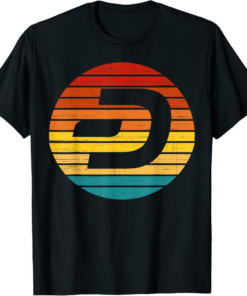Dash T-Shirt Crypto Vintage Retro Sunset Design 60s 70s