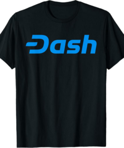 Dash T-Shirt Digital Cash New Blue Logo Crypto Blockchain