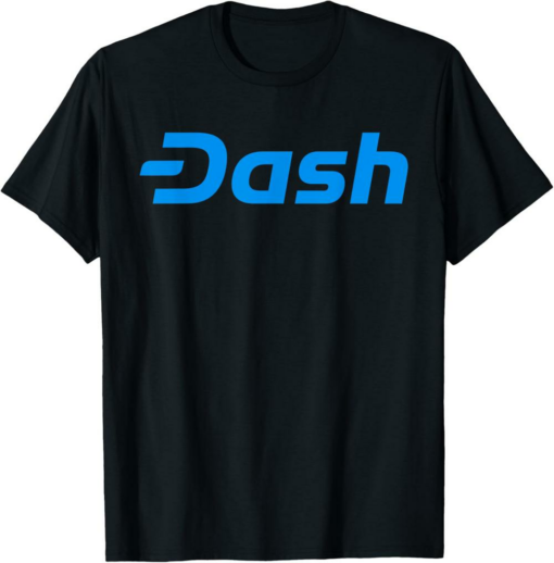 Dash T-Shirt Digital Cash New Blue Logo Crypto Blockchain