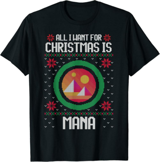 Decentraland T-Shirt All I Want For Christmas Is Crypto