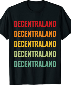 Decentraland T-Shirt Crypto Rainbow Text Design