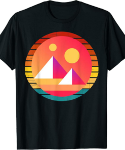 Decentraland T-Shirt Crypto Vintage Retro Sunset 60s 70s