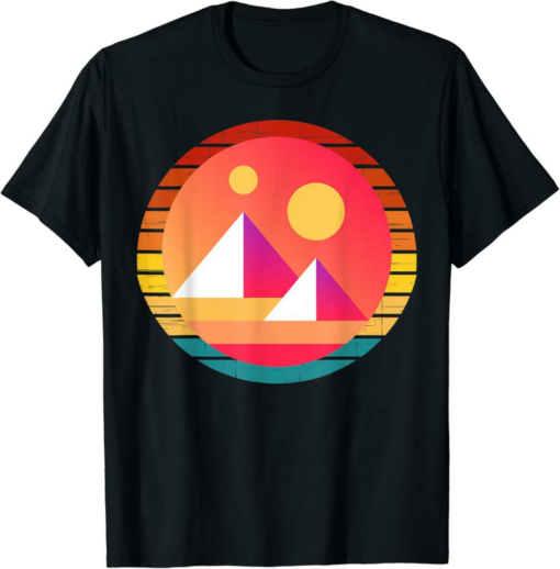 Decentraland T-Shirt Crypto Vintage Retro Sunset 60s 70s