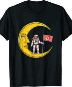 Decentraland T-Shirt Logo Crypto Flag On Moon To Hodl