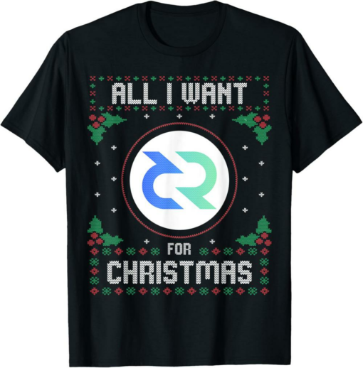 Decred T-Shirt All I Want For Xmas is Crypto Ugly Sweater