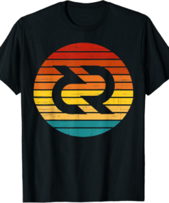 Decred T-Shirt Crypto Vintage Retro Sunset Design 60s 70s