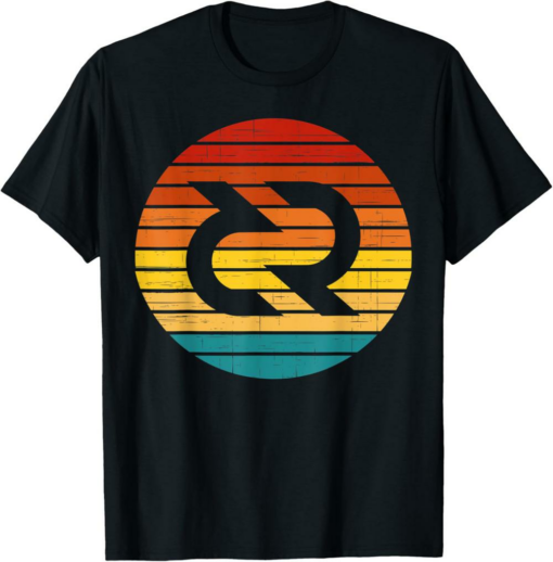 Decred T-Shirt Crypto Vintage Retro Sunset Design 60s 70s