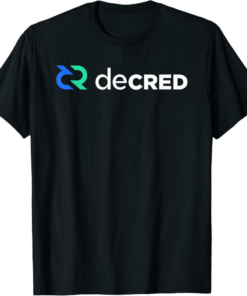 Decred T-Shirt Logo DCR Crypto-currency Tech Governance