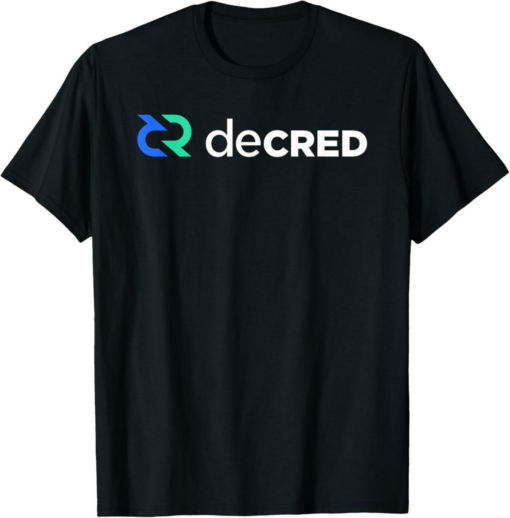 Decred T-Shirt Logo DCR Crypto-currency Tech Governance