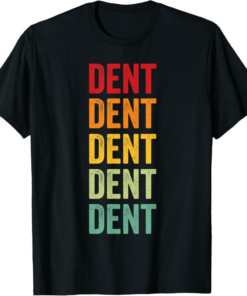 Dent T-Shirt Crypto Rainbow Text Design
