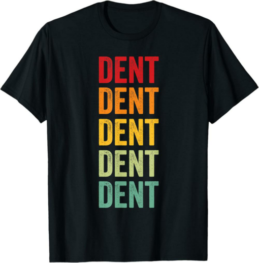 Dent T-Shirt Crypto Rainbow Text Design