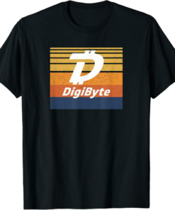 DigiByte T-Shirt Crypto Block Sunset DGB Cryptocurrency