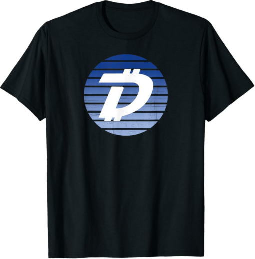 DigiByte T-Shirt Crypto Blue Fun Sunset DGB Cryptocurrency