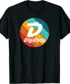 DigiByte T-Shirt Crypto Color Grunge Sunset DGB