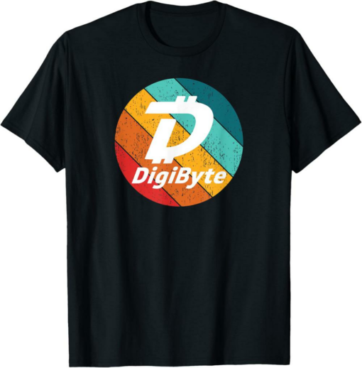 DigiByte T-Shirt Crypto Color Grunge Sunset DGB