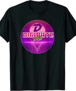 DigiByte T-Shirt Crypto Cyberpunk 80’s Vintage Retro