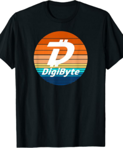 DigiByte T-Shirt Crypto Fun Sunset DGB Cryptocurrency