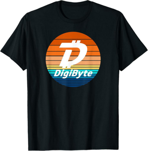 DigiByte T-Shirt Crypto Fun Sunset DGB Cryptocurrency