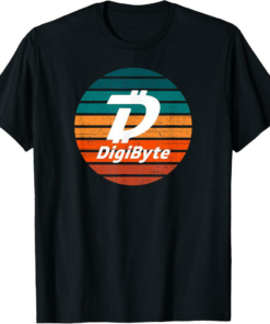 DigiByte T-Shirt Crypto Grunge Cool DGB Cryptocurrency