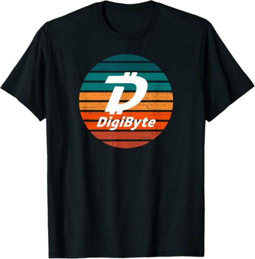 DigiByte T-Shirt Crypto Grunge Cool DGB Cryptocurrency