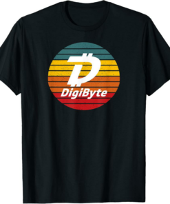 DigiByte T-Shirt Crypto Grunge Sunset DGB Bright