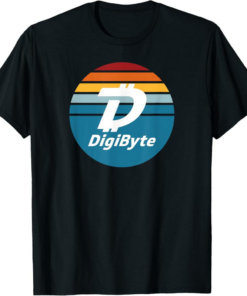 DigiByte T-Shirt Crypto Modern Sunset DGB Colors