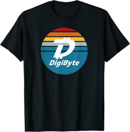 DigiByte T-Shirt Crypto Modern Sunset DGB Colors