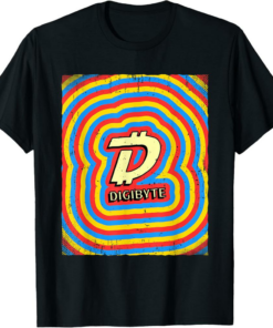 DigiByte T-Shirt DGB Crypto Vintage Retro Art Cryptocurrency