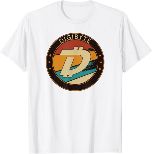 DigiByte T-Shirt DGB Vintage Crypto Retro Art Cryptocurrency