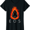 EOS T-Shirt Crypto Logo Fire