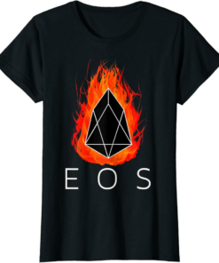 EOS T-Shirt Crypto Logo Fire